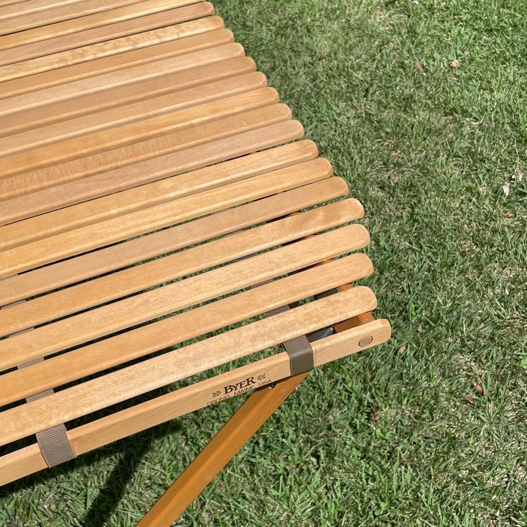 美品 BYER ロールトップテーブル ラウンドタイプ