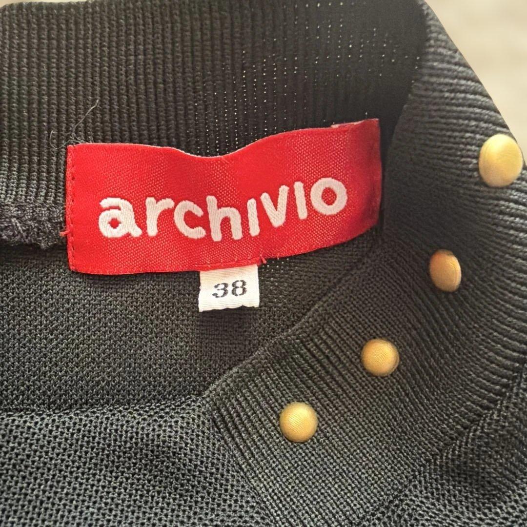archivio パフ袖半袖プルオーバー　M ブラック