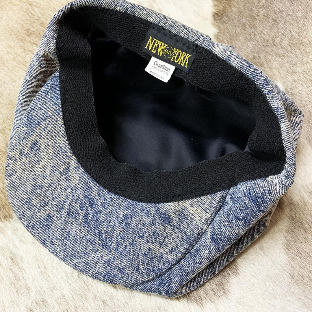 ニューヨークハット　デニム　ビックアップルキャスケット　ニュースボーイ