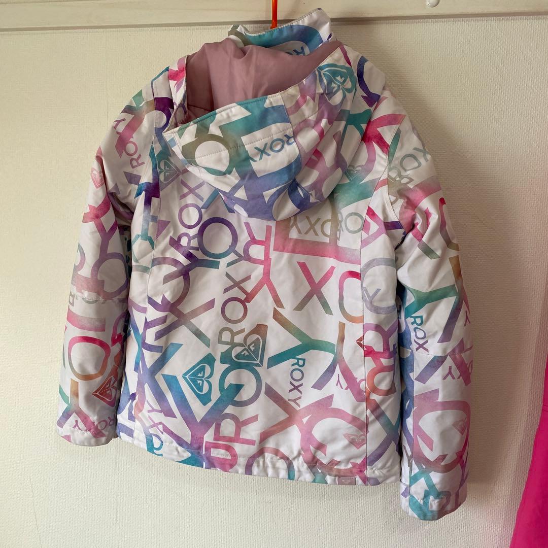 ROXY 子供用 キッズ140スノーボードウェアピンクスキー10M セットアップ