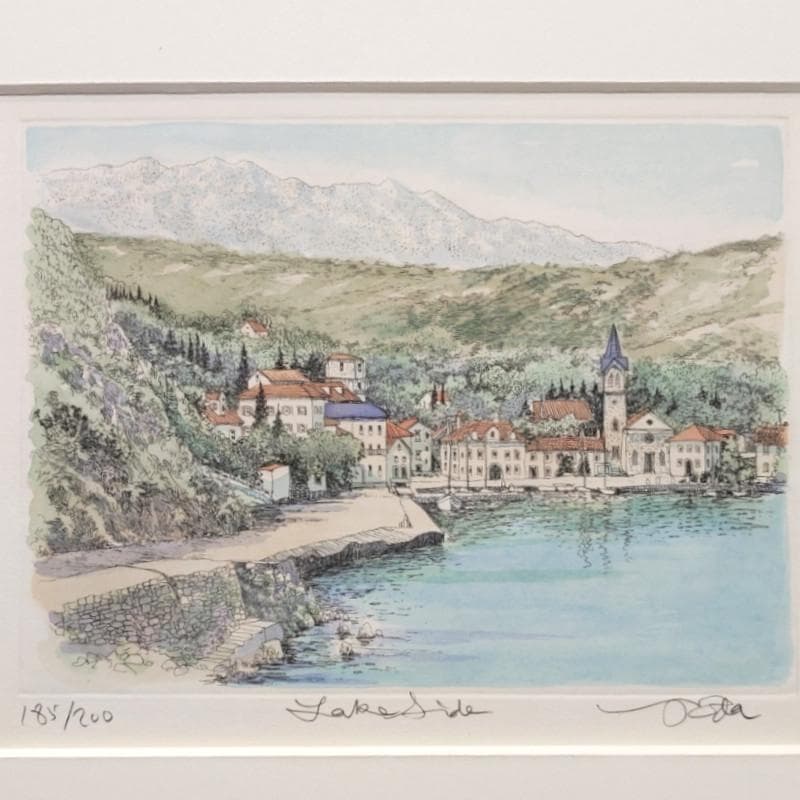 ☆織田義郎☆「Lakeside」銅版画+手彩 185/200 - メルカリ