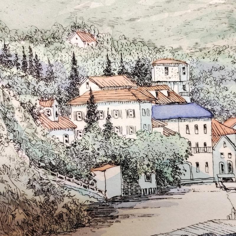 ☆織田義郎☆「Lakeside」銅版画+手彩 185/200 - メルカリ