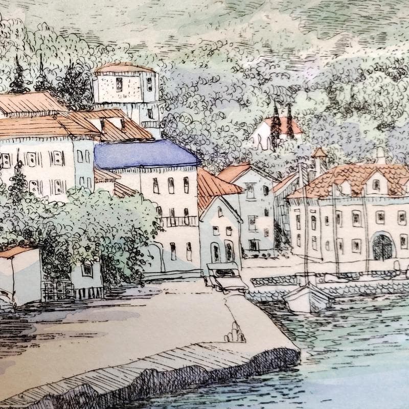 ☆織田義郎☆「Lakeside」銅版画+手彩 185/200 - メルカリ