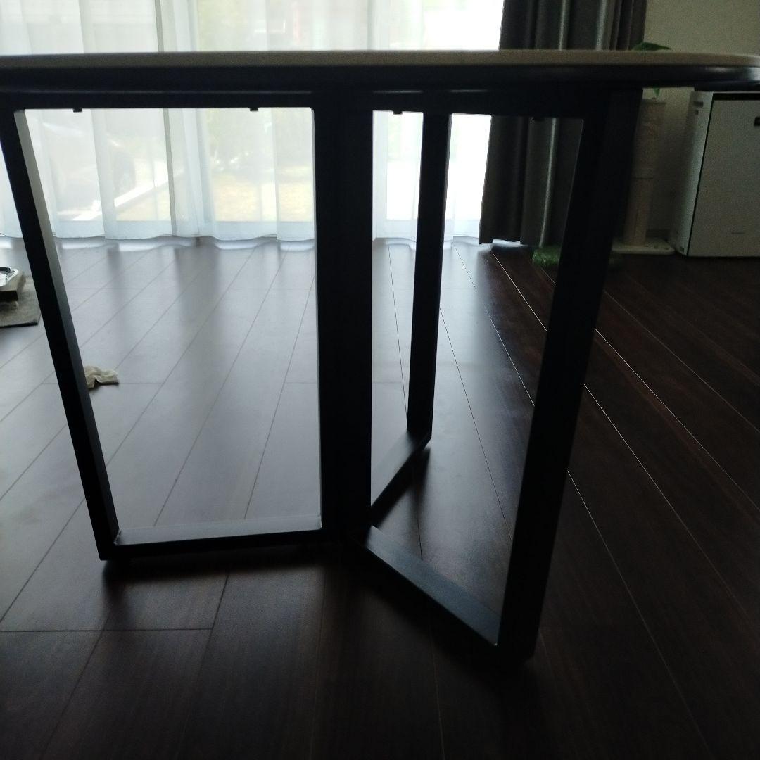 送料込(メルカリたのメル便)大理石風セラミック天板(円形)ラウンド