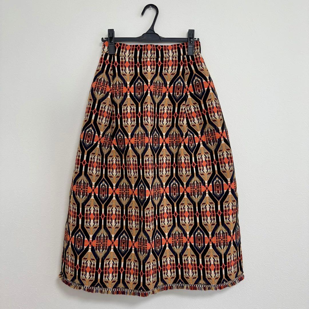 【美品】DOUBLE STANDARD CLOTHING ジャガードスカート38