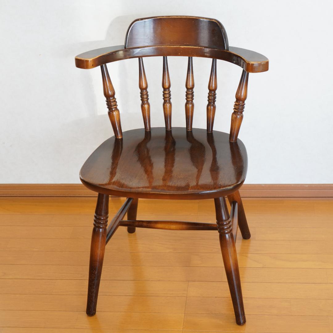 飛騨産業 キツツキマーク ウィンザーチェア アームチェア 木製 アンティーク調