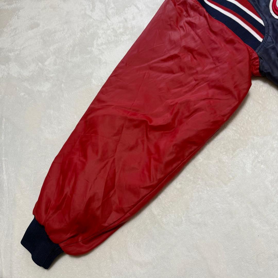 90s MLB AtlantaBraves ブレーブス 光沢サテン スタジャン