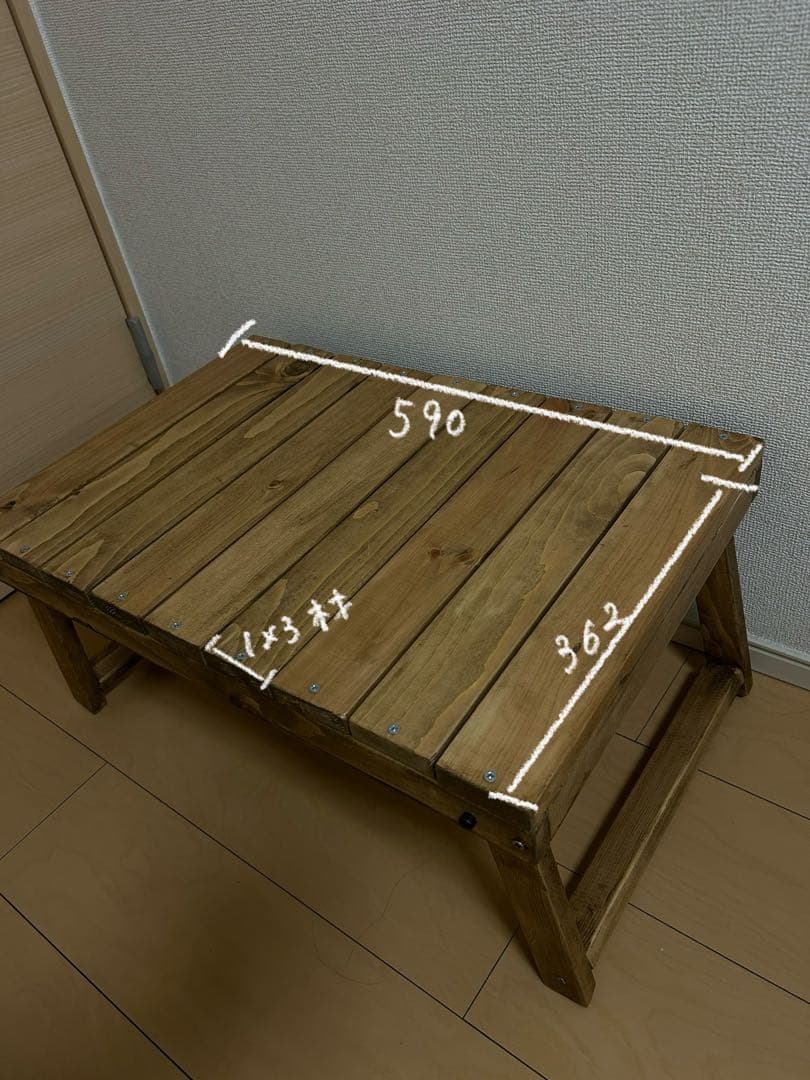 【新品未使用】ハレテーブル同規格 木製キャンプテーブル