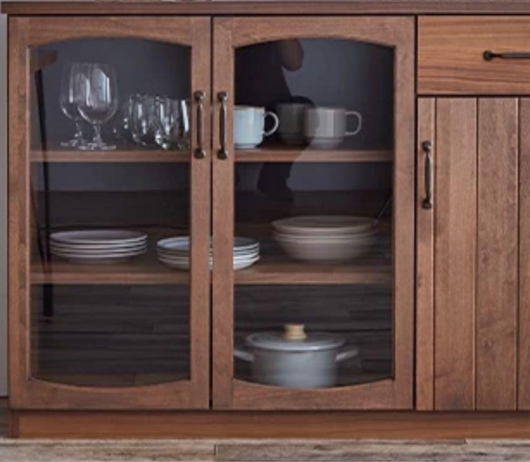 【幅120cm】Mont キャビネット　アンティーク風木製キャビネット