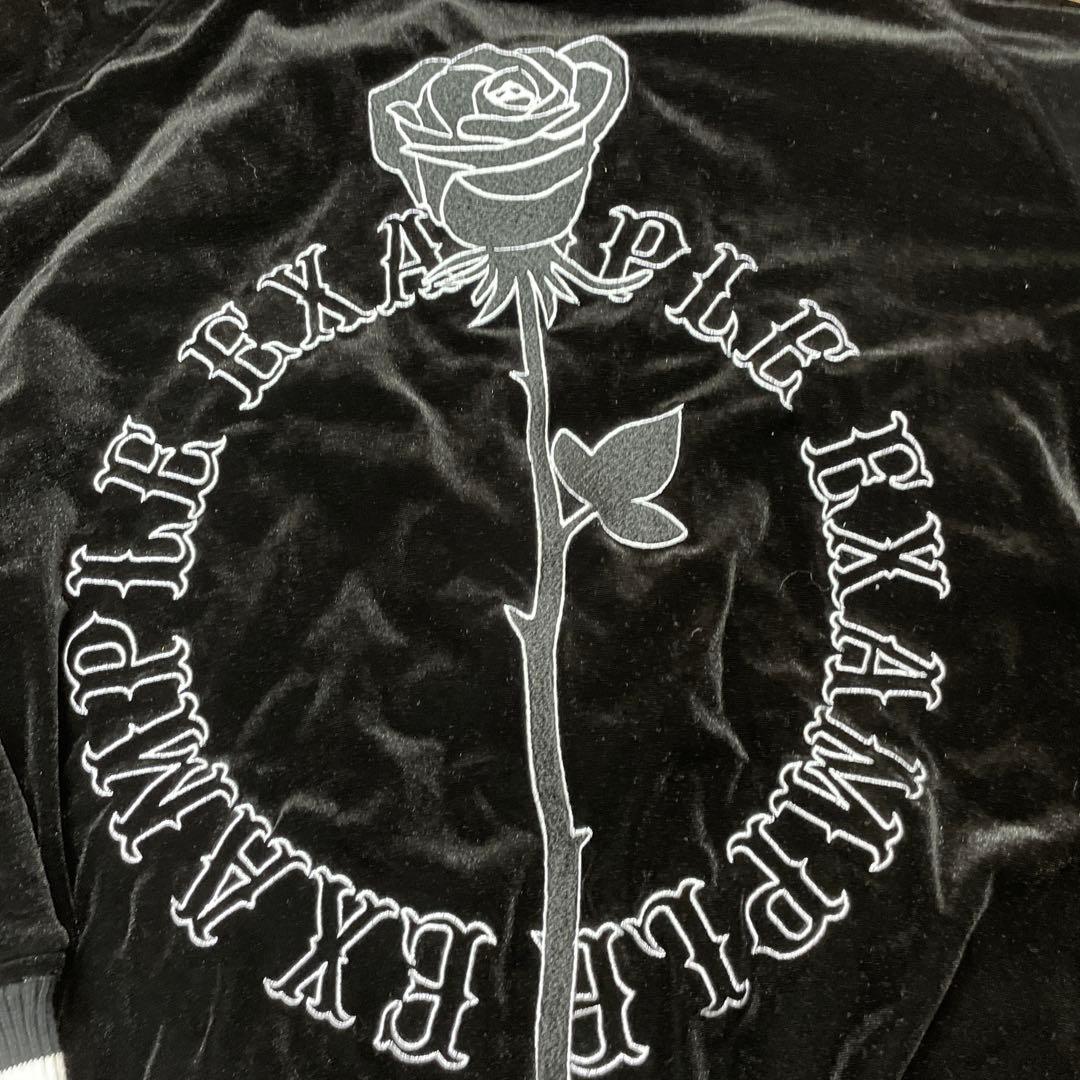 新品タグ付き　エグザンプル　黒ベロアジャケット　サイズM