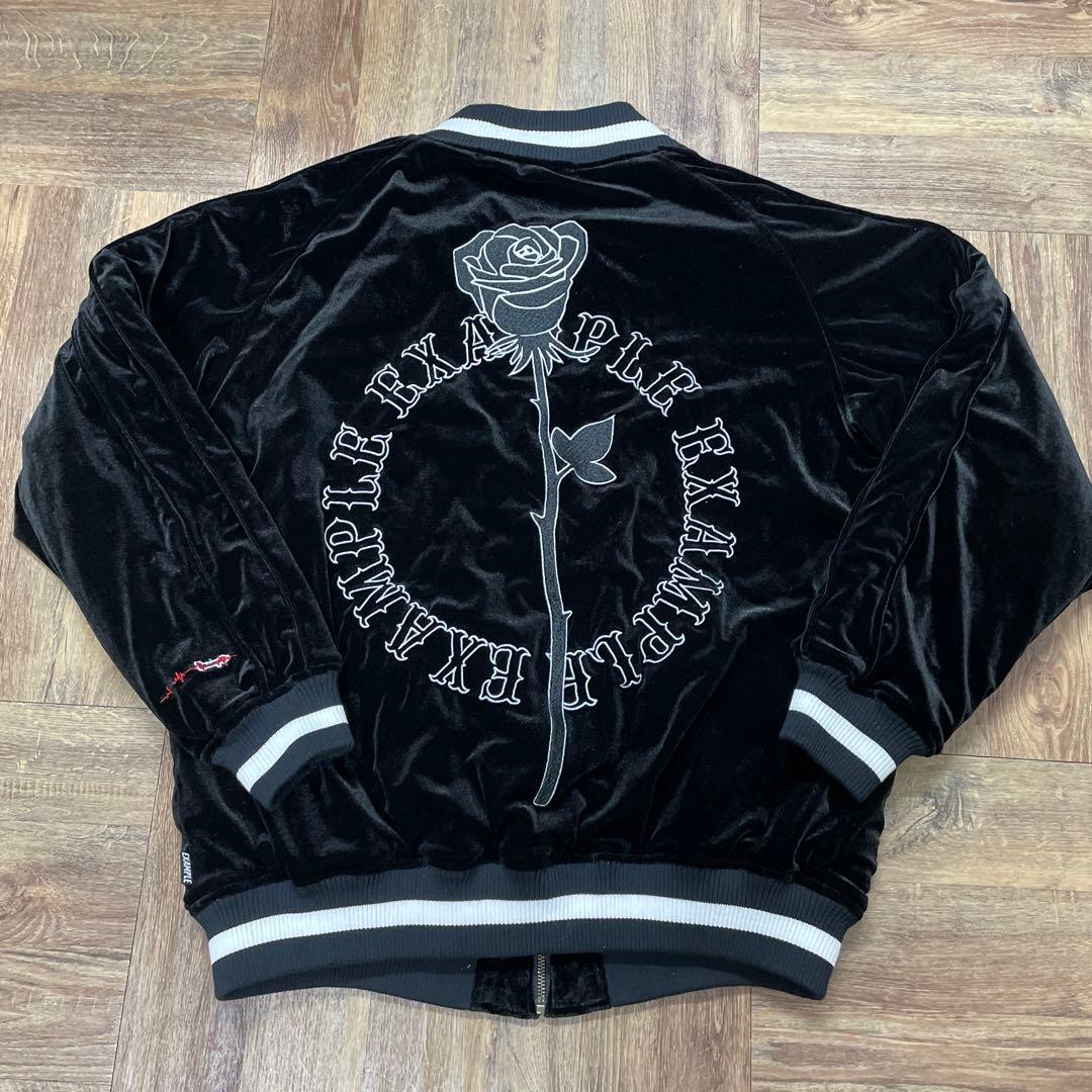 新品タグ付き　エグザンプル　黒ベロアジャケット　サイズM