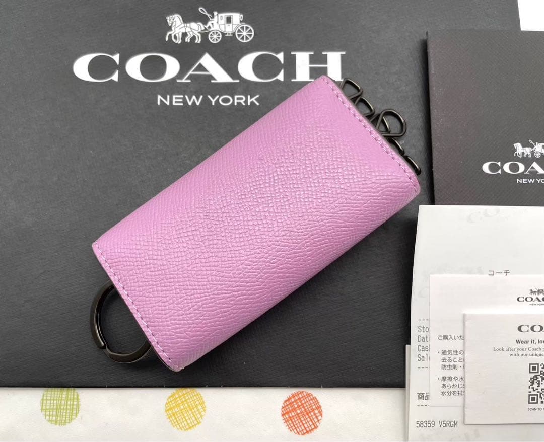新品 未使用　COACH コーチ キーケース パープル　 財布 バッグ