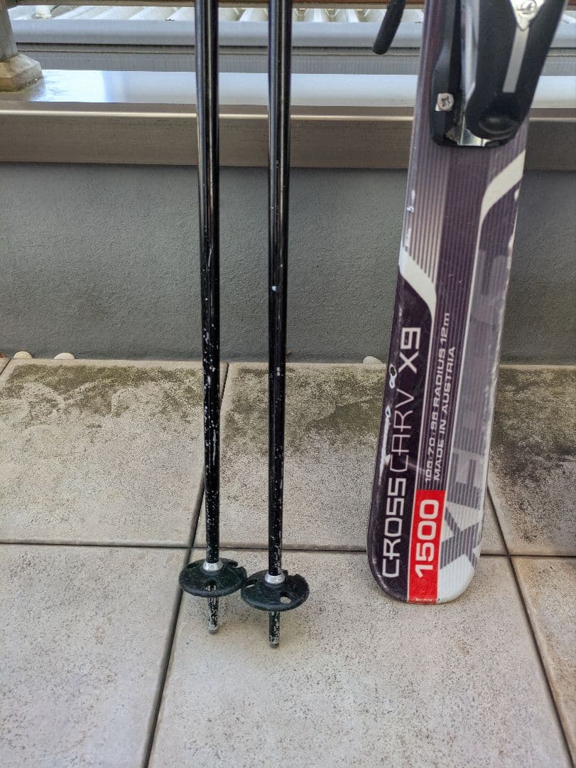 スキー　板／ビンディング／ストック　サイズ150　セット