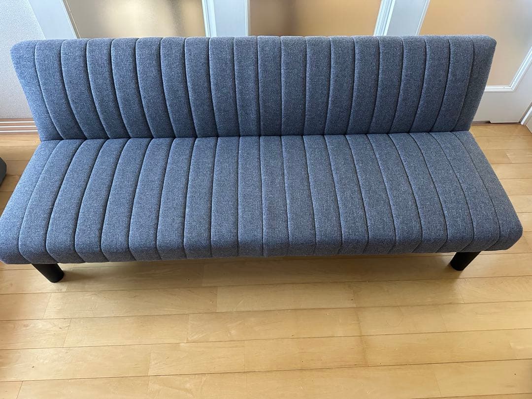 ニトリ(GS-SP GY)グレー ストライプデザイン 3人掛けソファベッド