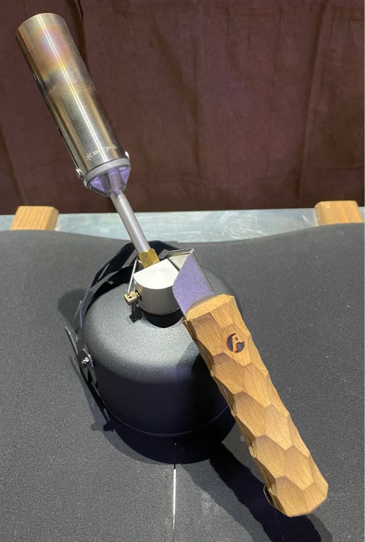 スノーピーク フォールディングトーチ アシモクラフツ 黒騎士OD缶カバーセット