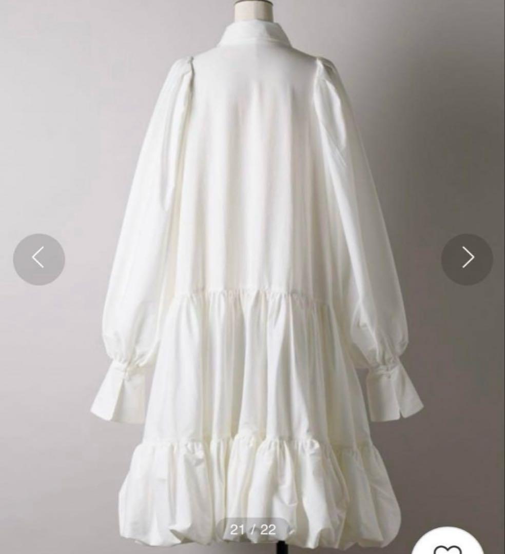 la belle etude 裾バルーンボリュームシャツワンピース