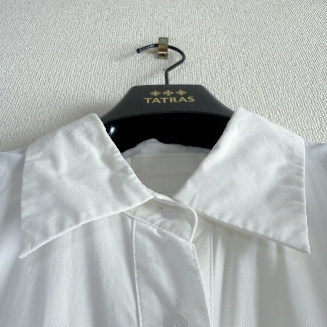 la belle etude 裾バルーンボリュームシャツワンピース