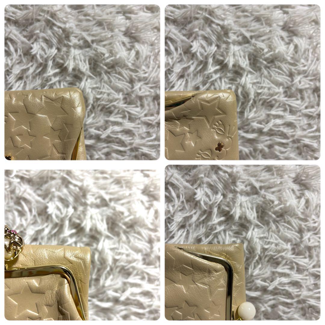 ✨極美品✨アナスイ 長財布 プレイングキャット がま口 星 型押し