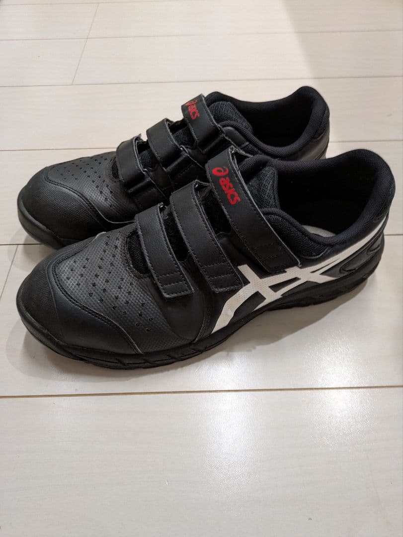asics 安全靴 黒/白 ベルクロ式