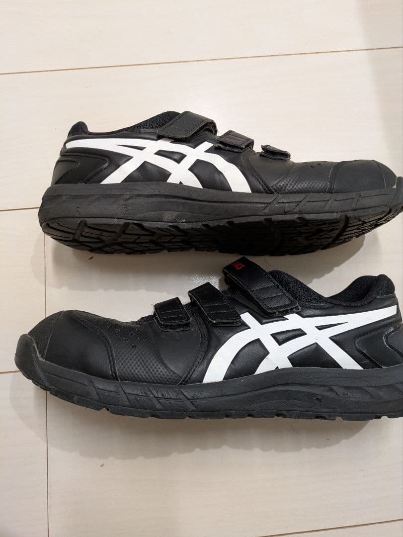 asics 安全靴 黒/白 ベルクロ式