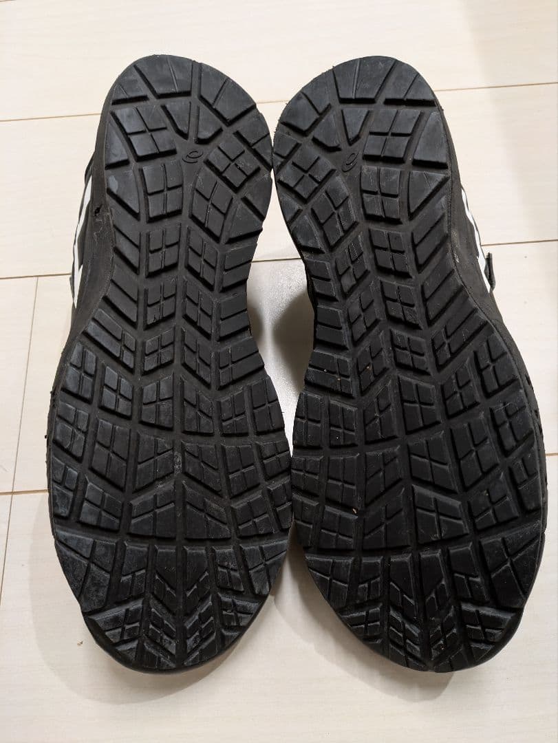 asics 安全靴 黒/白 ベルクロ式