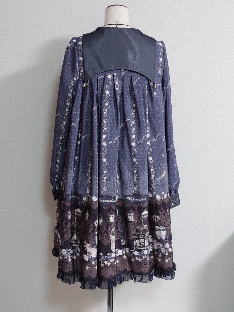 morphose Star Rose Aラインワンピース　ネイビー