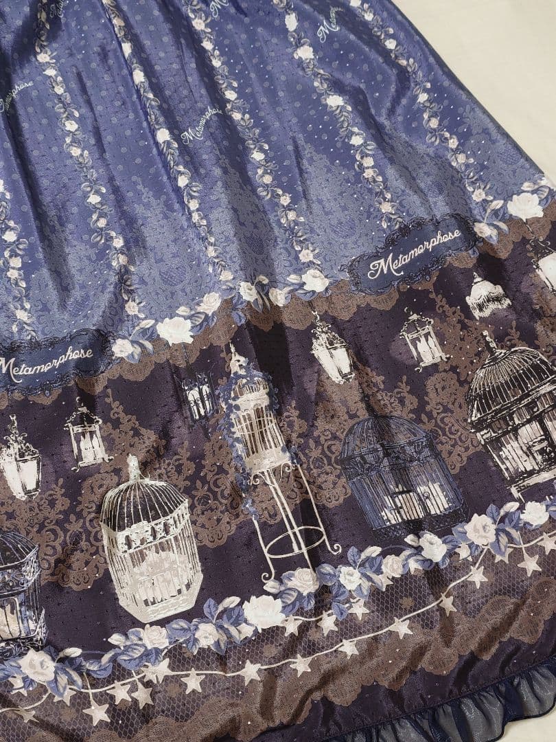 morphose Star Rose Aラインワンピース　ネイビー