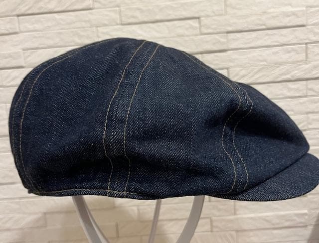 CPH かわしまたかひろ別注キャスケットブルーデニム・ベージュステッチ M/L