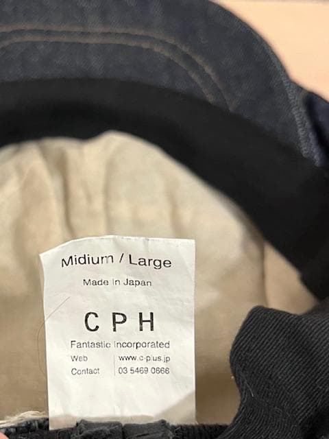 CPH かわしまたかひろ別注キャスケットブルーデニム・ベージュステッチ M/L
