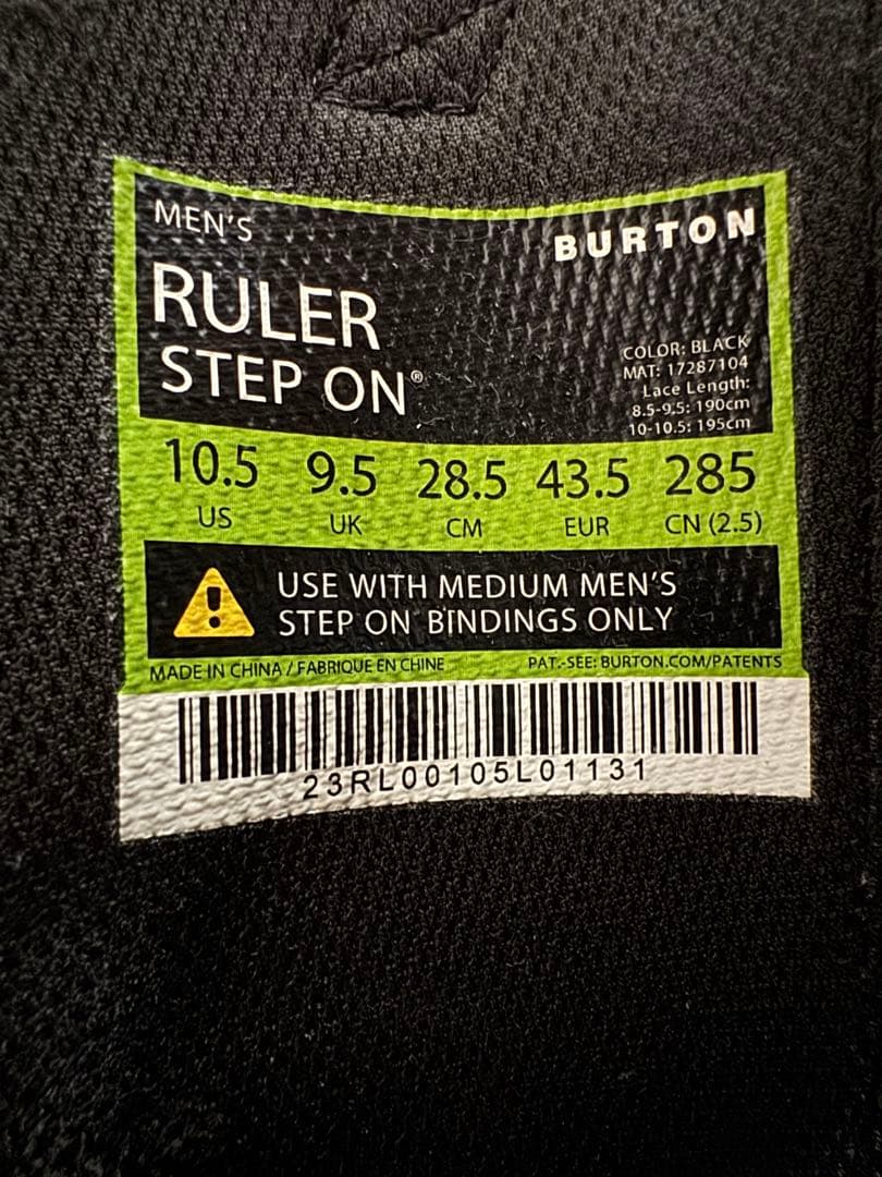【BANG39】BURTON RULER 28.5cm