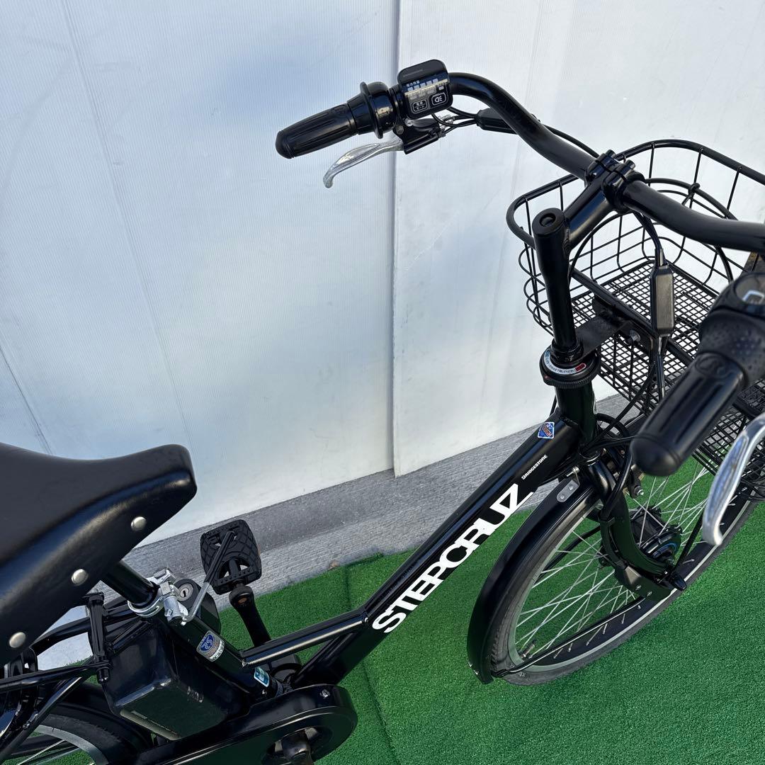 ブリヂストンSTEPCRUZアルベルト新型電動アシスト自転車26インチ ブラック