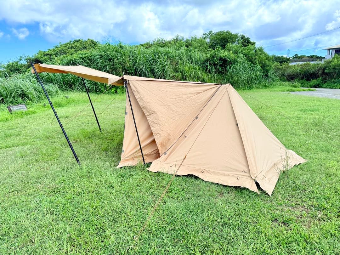 バンドック☆ソロベースex☆フロントウォール&純正二又ポール2本付☆人気の改良型