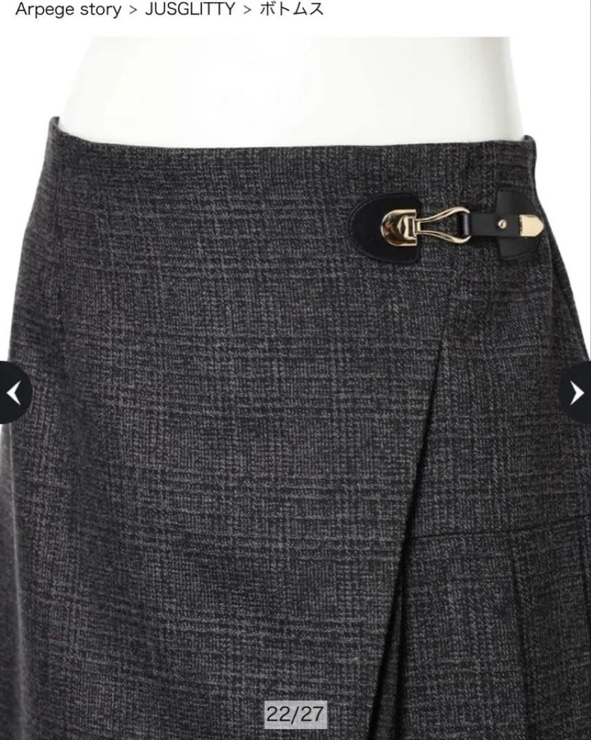 JUSGLITTYサイドプリーツミニスカート 黒 S - メルカリ