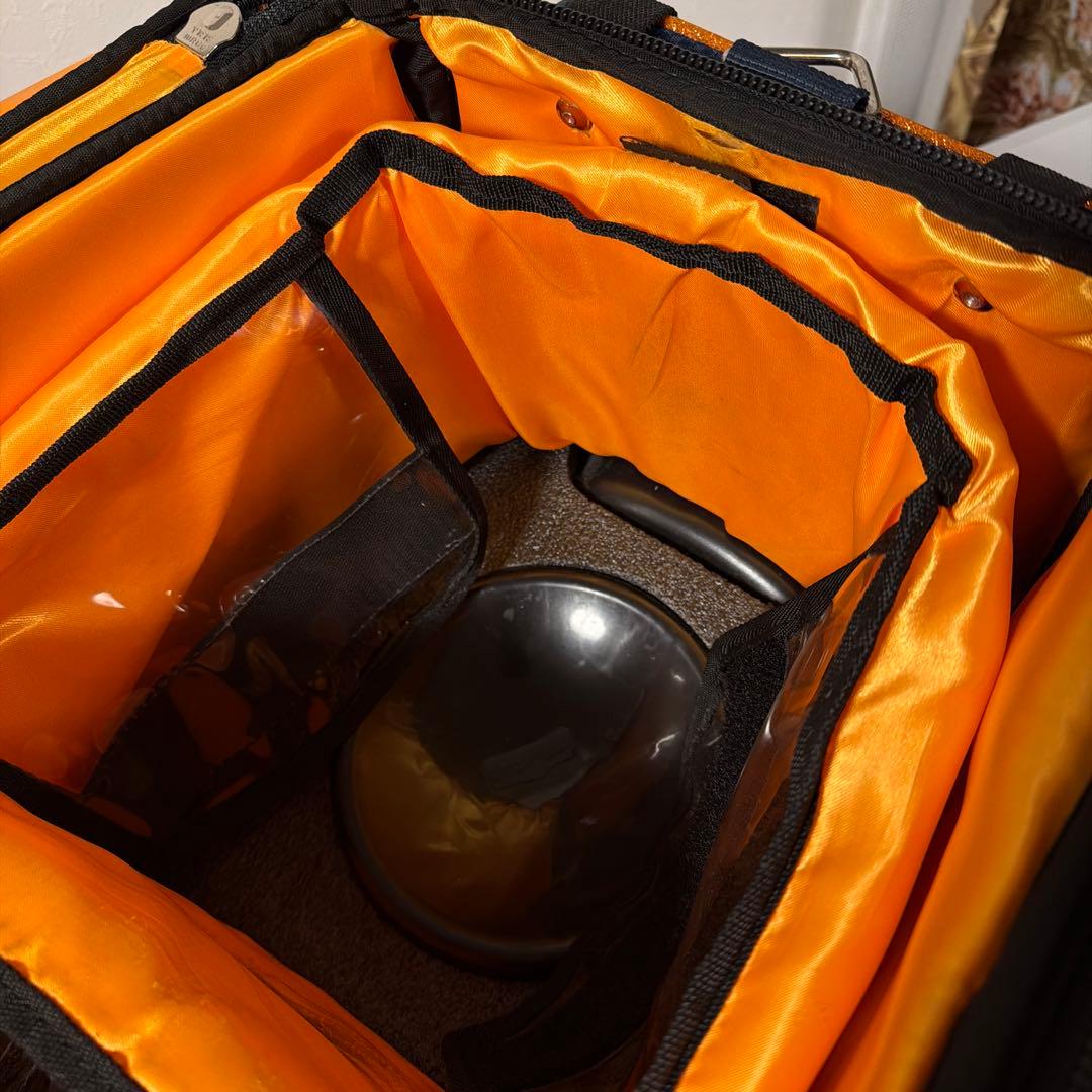 おまけ付！STORM 3個入りボウリング用バッグ ネイビーブルー/オレンジ