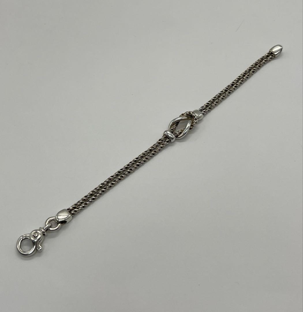 ティファニー TIFFANY ダブルロープセンターノット ブレスレットSV925