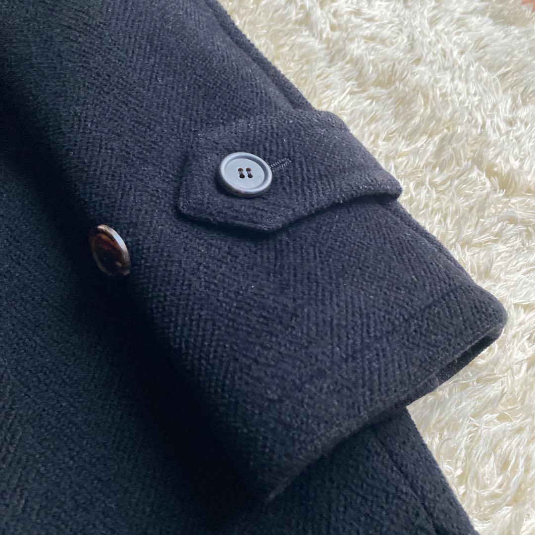 【希少】HERMES エルメス ダッフルコート ヴィンテージ 50 ブラック 黒