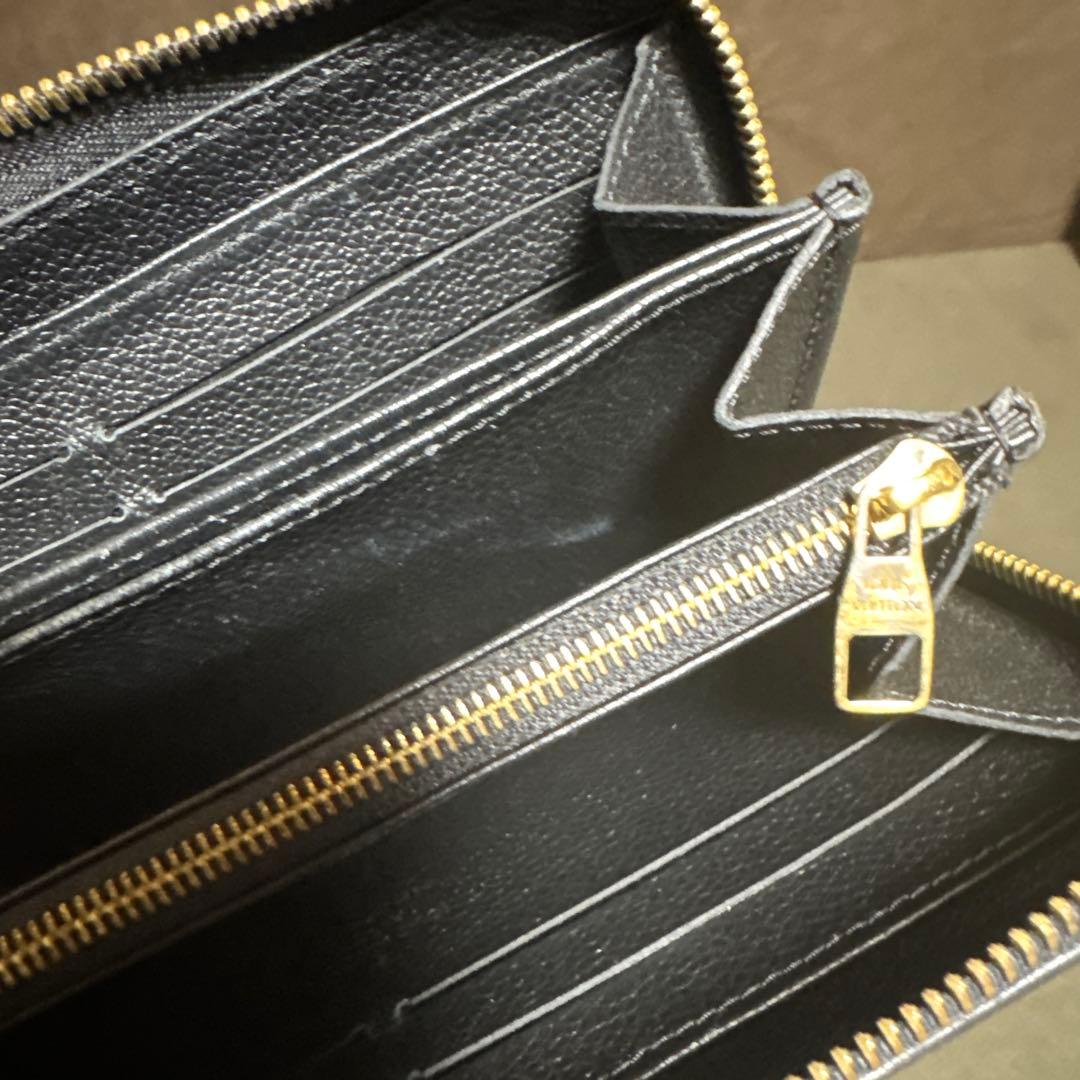 ルイヴィトン アンプラント ポルトフォイユ クレマンス 黒 長財布