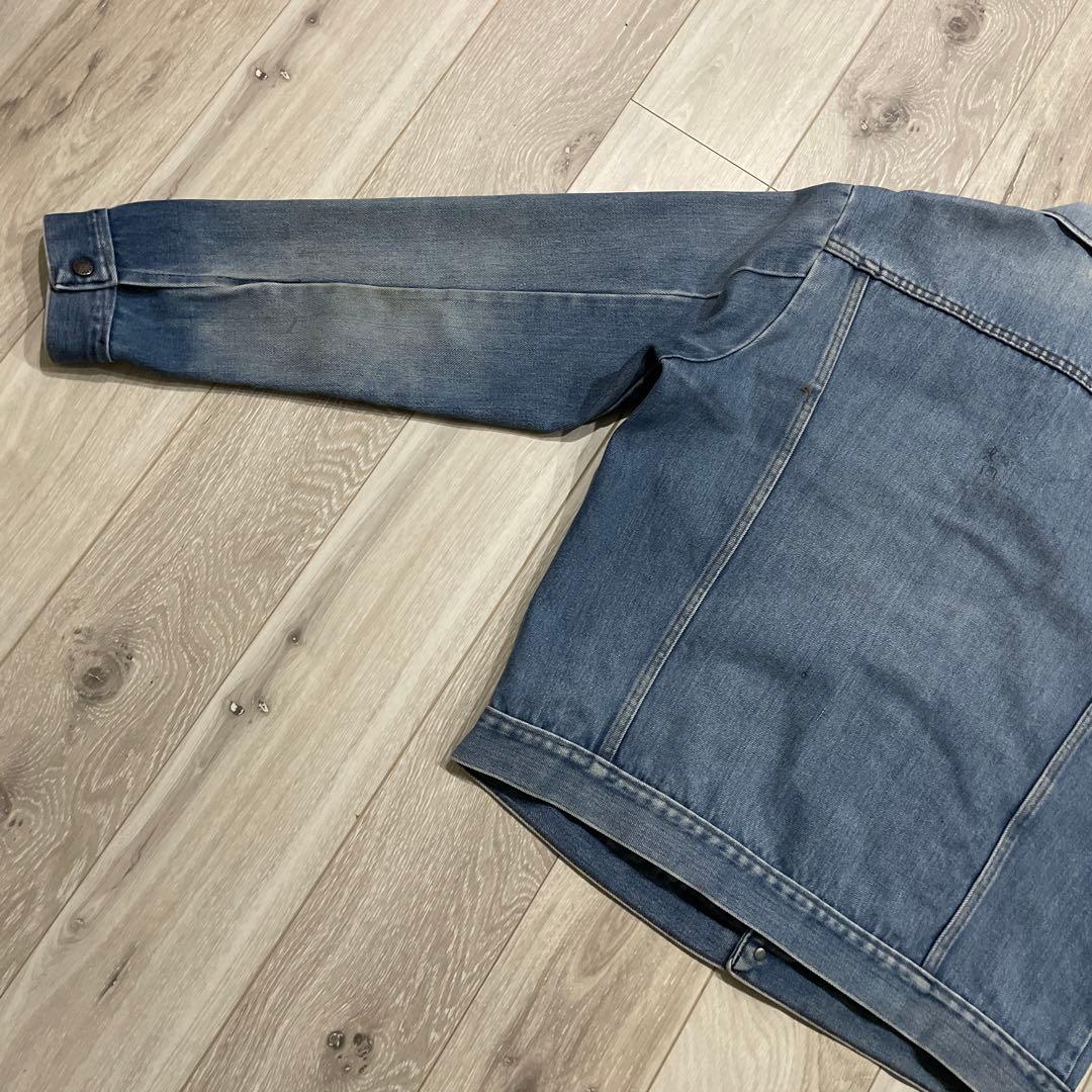 70s unknown ストア系 3rdタイプ デニムジャケット 縦落ち XL