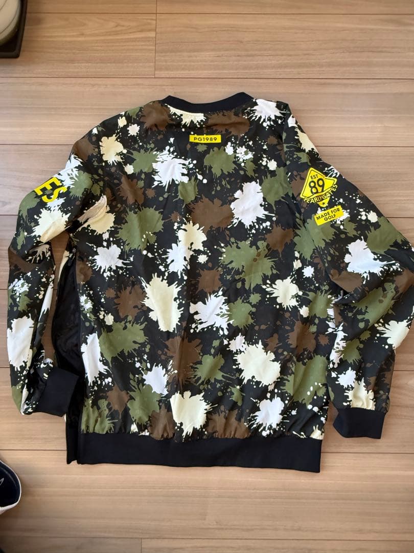 美品✨　パーリーゲイツ　蓄熱　ペイント柄　スニードジャック　ブルゾン　カモフラ