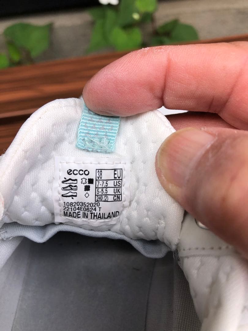 334番 超美品ECCO biom ゴルフシューズ38 24.0cmスパイクレス