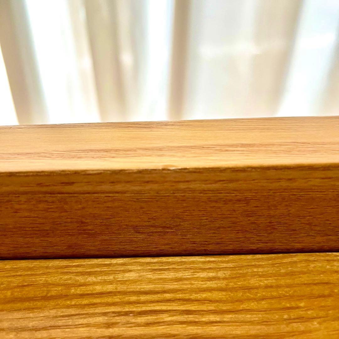 【取り置き中（mie様）】無印良品　オーク ローテーブル 引き出し付き