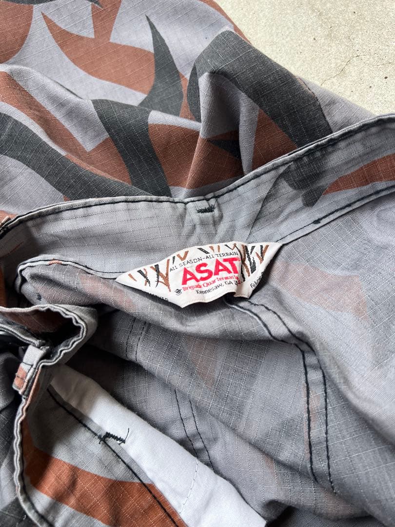 激レア 90s ASAT USA製 トライバルカモ グレー ベイカーパンツ