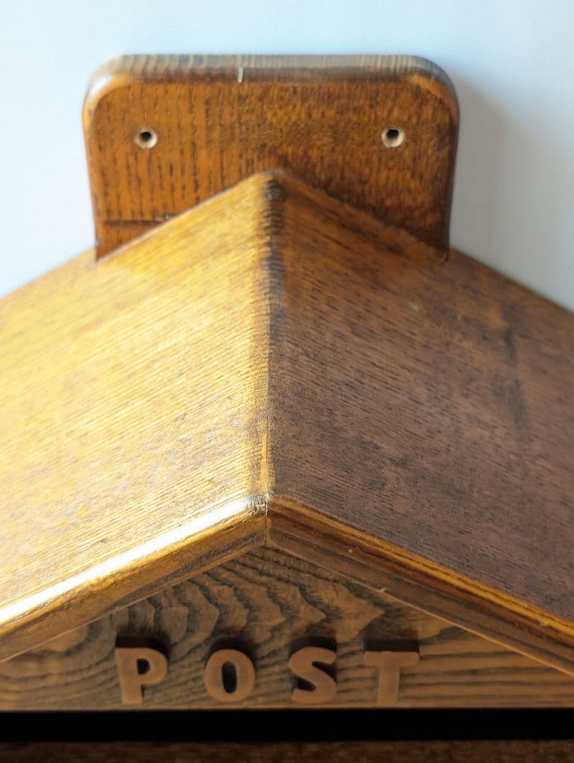 ♥木製郵便ポスト　木工　ナチュラル　昭和レトロ郵便ポスト　天然木✨✨✨