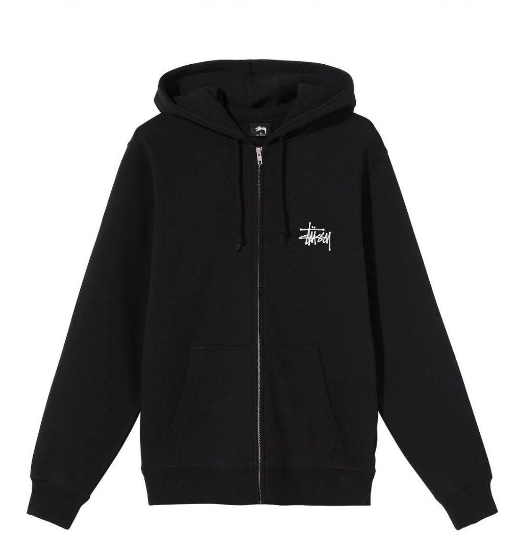STUSSY BASIC ZIP HOODIE/ジップパーカー L ステューシー
