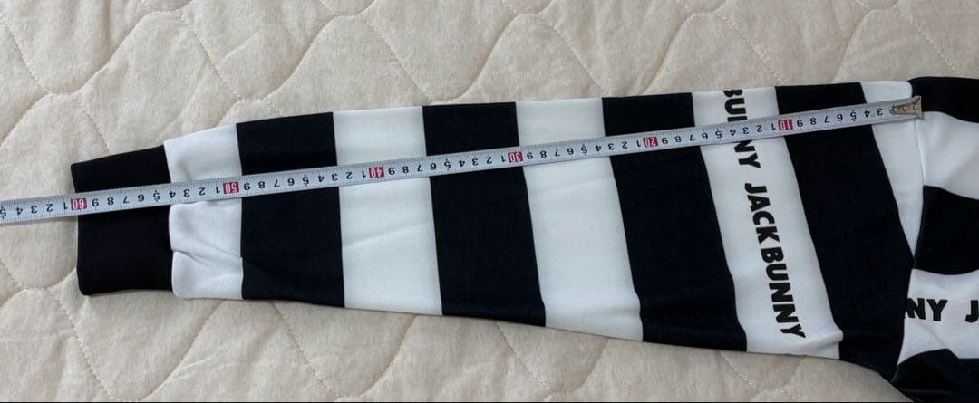 JACK BUNNY 裏起毛 白黒 ボーダー ハイネックプルオーバー 4（M）