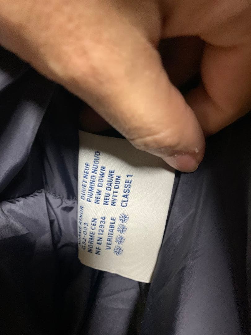 MONCLER ネイビー　ダウンジャケット フード付きaffton アフトン