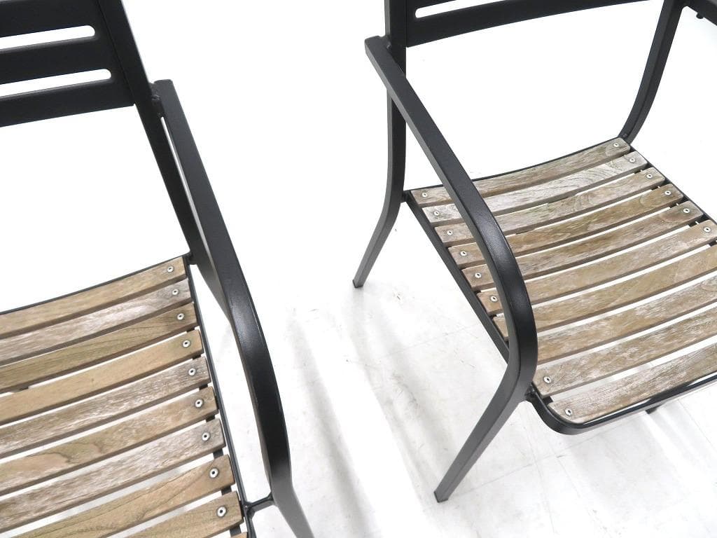 展示品 emu　エミュ　チーク材　ダイニングチェア　4脚セット　モダン