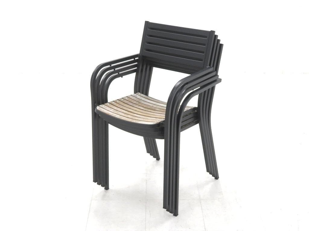 展示品 emu　エミュ　チーク材　ダイニングチェア　4脚セット　モダン