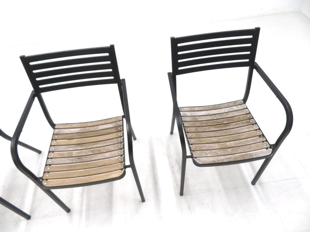 展示品 emu　エミュ　チーク材　ダイニングチェア　4脚セット　モダン