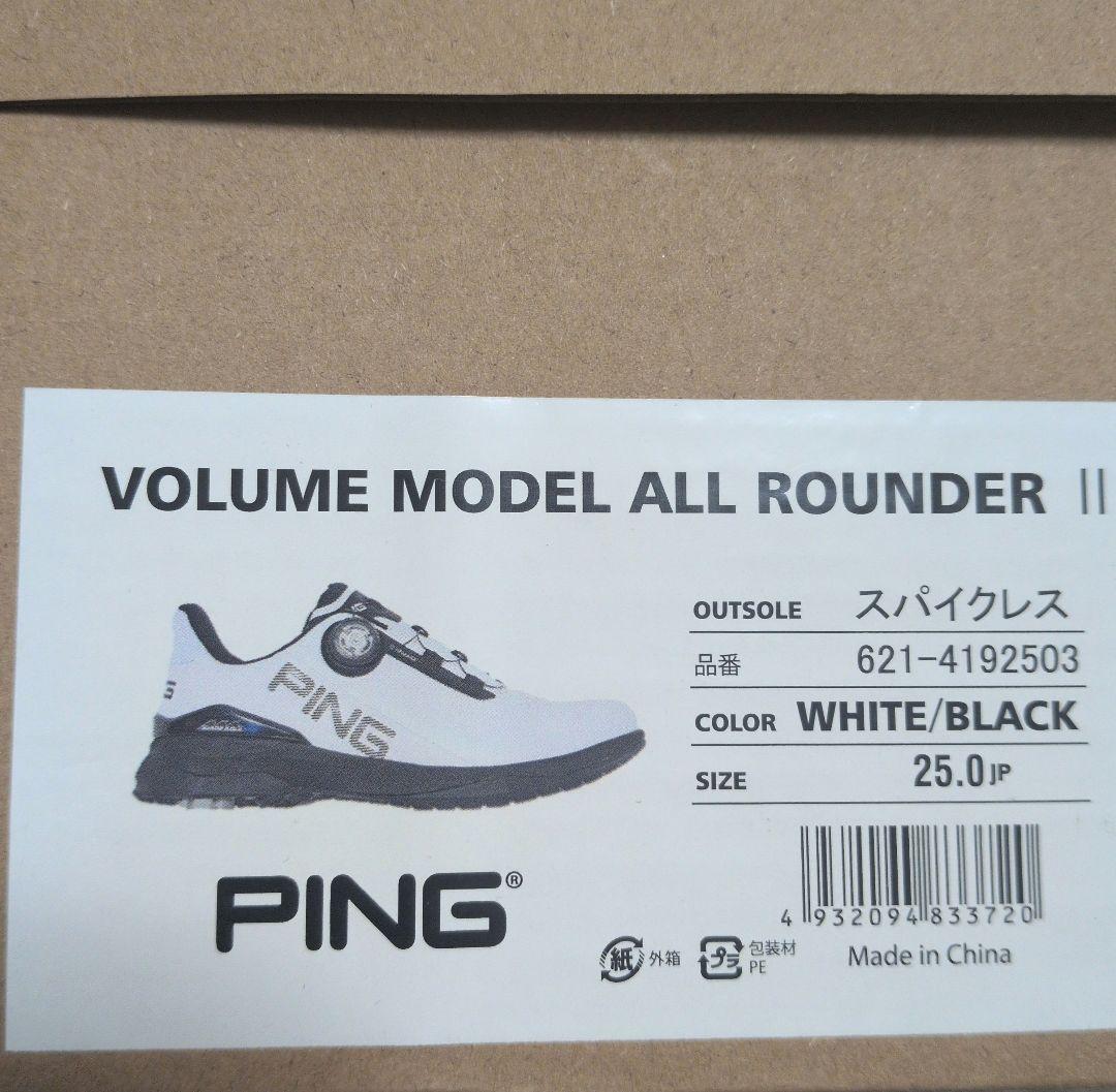 【新品未使用】PING ゴルフシューズ ホワイト/ブラック